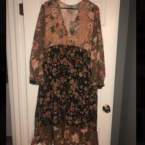 Tea-length Boho Dress